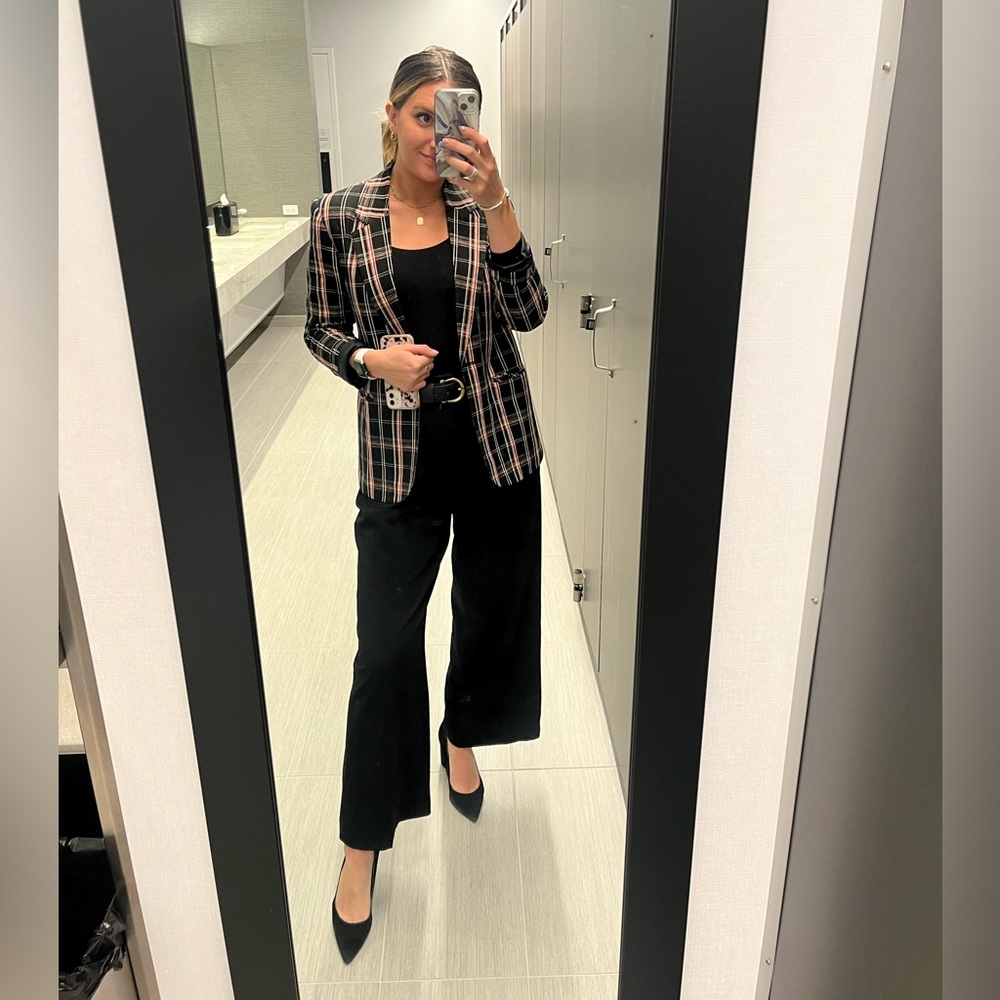 Vintage Requirements Plaid Blazer size 8 petite! - Picture 2 of 10